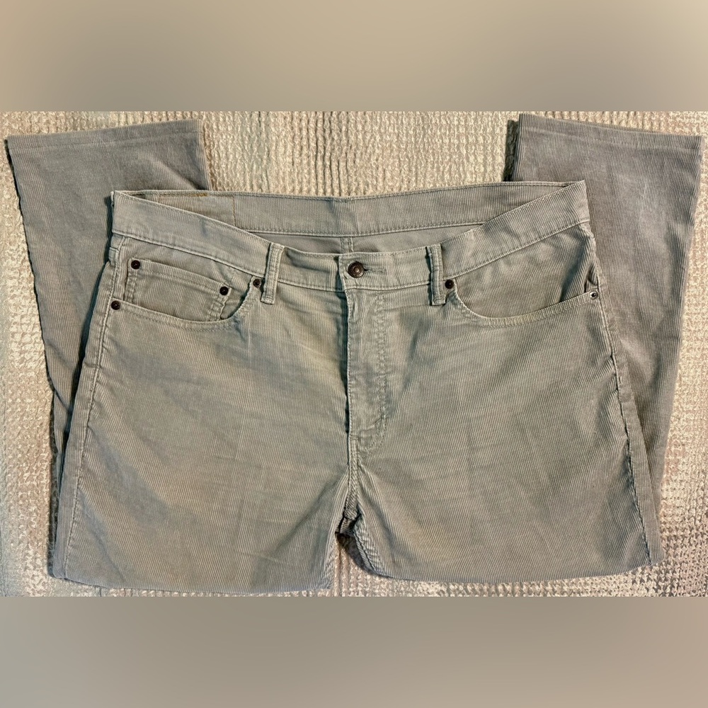 Levi’s 511 Slim Fit Corduroy Pants Gray Stretch W36 L29 Modern Casual